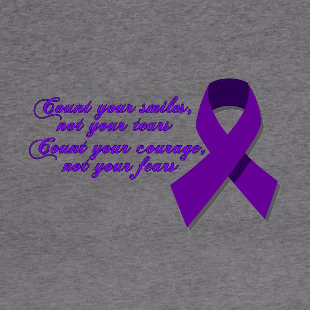 Count Your Smiles Purple Awareness Ribbon by imphavok